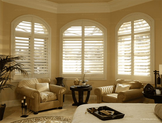 Louvered Arch Shutter, InvisibleTilt, Louvers