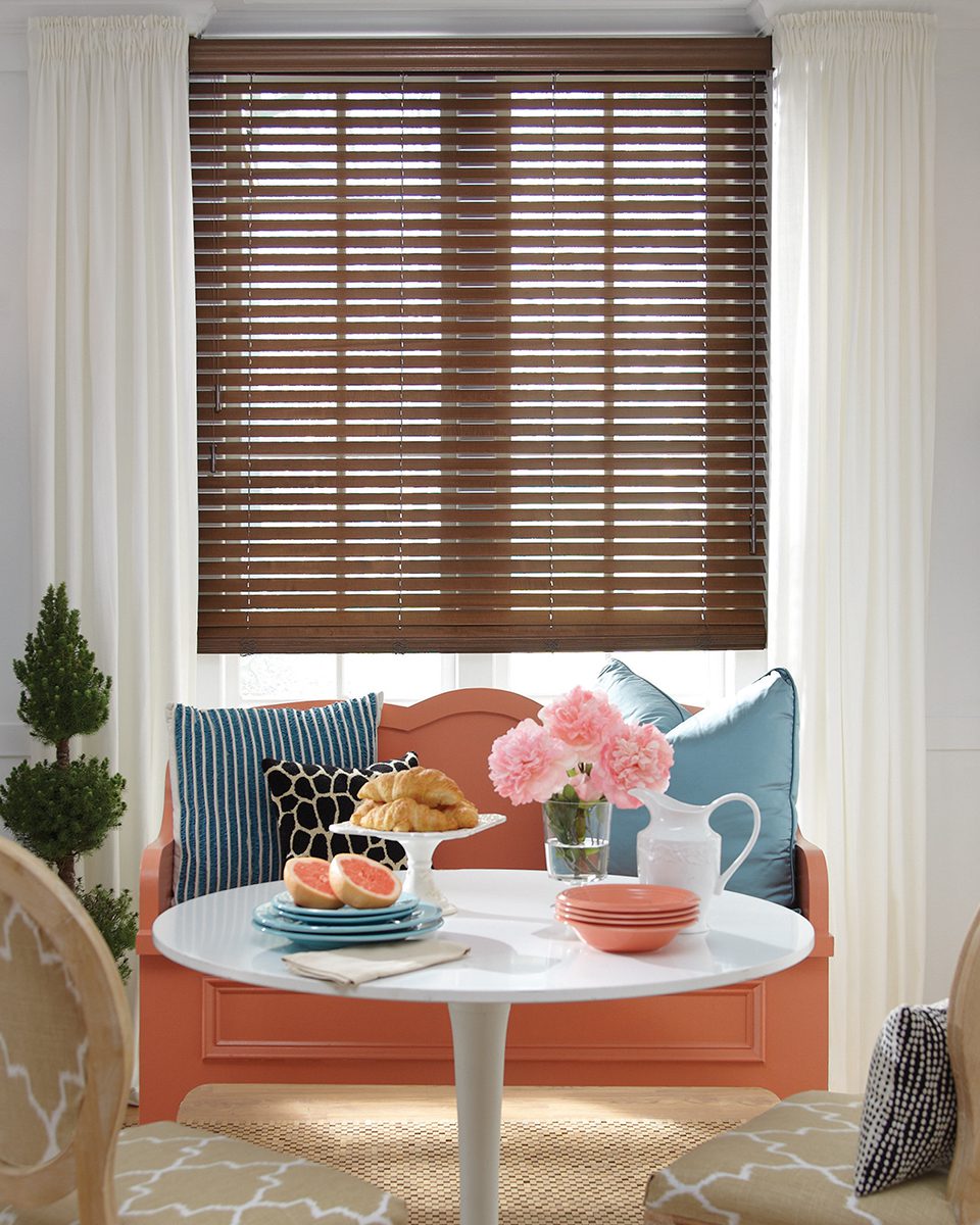 Parkland® Wood Blinds with Ultraglide in Dining Room