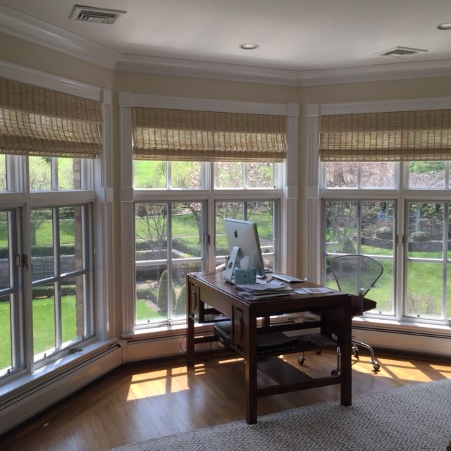 Provenance® Woven Wood Shades in Home Office