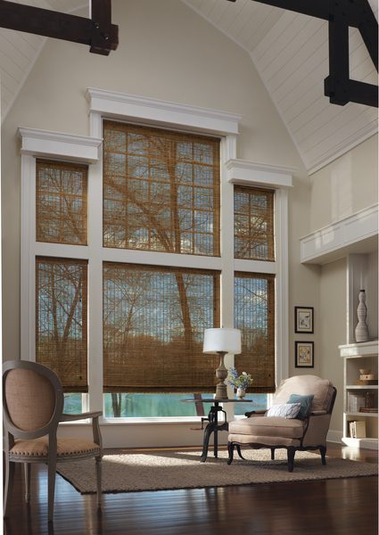Provenance® Woven Woods Shades in Living Room
