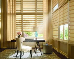 Vignette Shades in Home Office