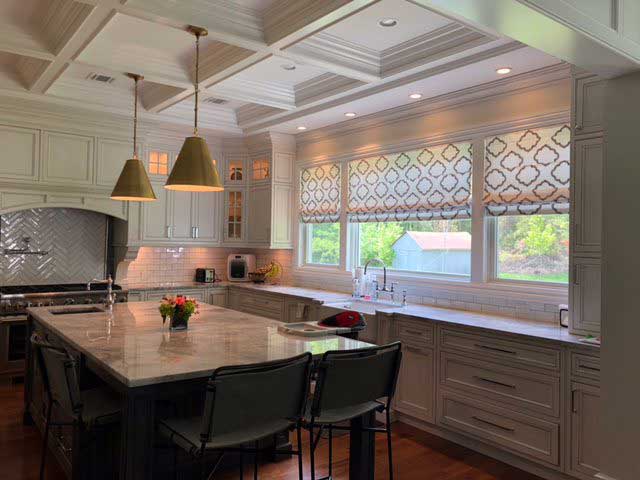 Flat Roman Shade in Kitchen